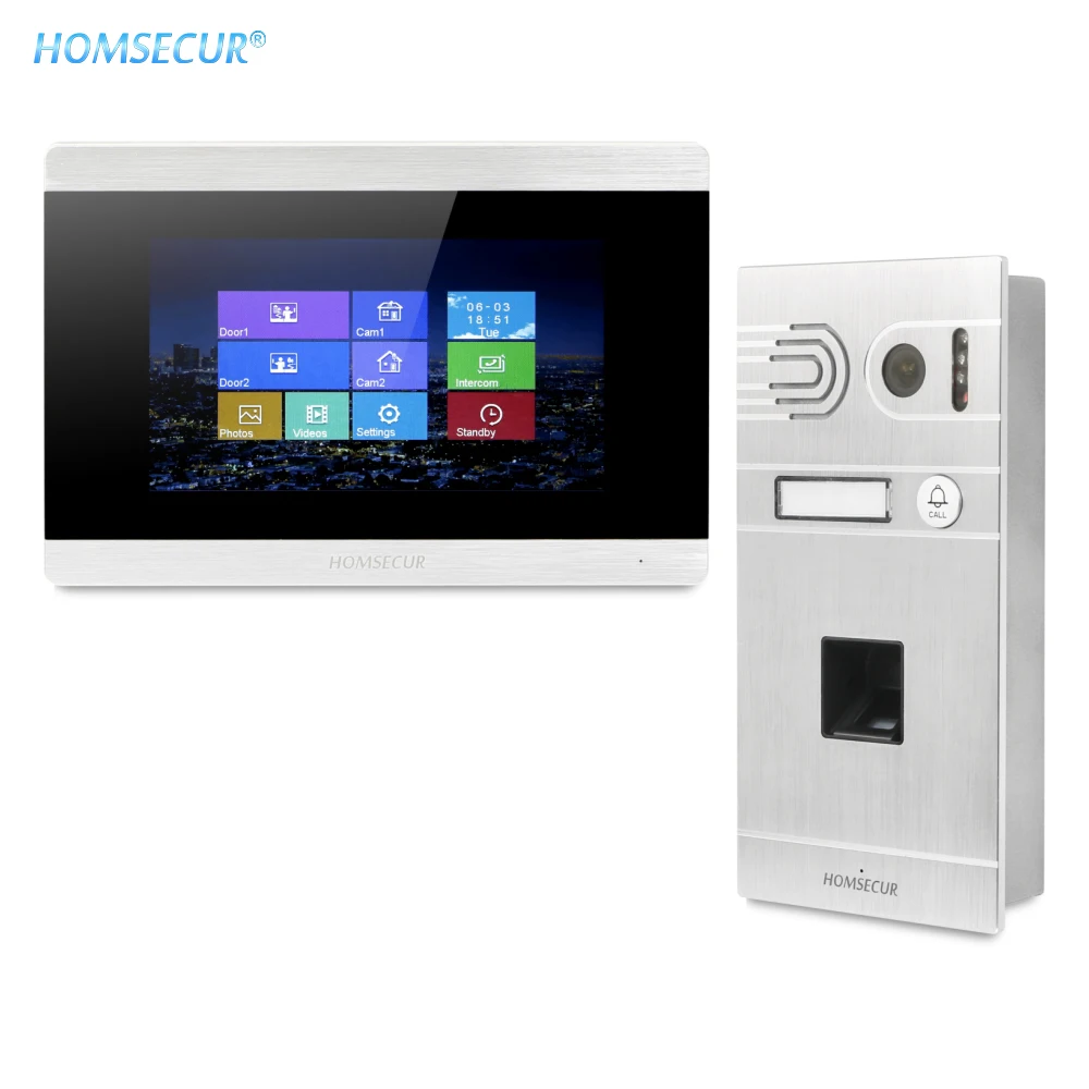 HOMSECUR 7\ Wired Video Door Phone Intercom System CCTV Camera Supported BC061-S+BM715-S HOMSECUR 7\ Wired Video Door Phone Intercom System CCTV Camera Supported BC061-S+BM715-S