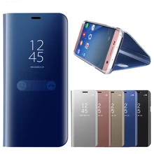 Зеркальный флип-чехол для телефона для samsung Galaxy Note 9 8 S9 S8 A8 плюс S6 S7 край A3 A5 A7 A8 A9 J3 J4 J5 J6 J7 плюс крышка