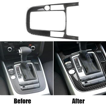

3D Carbon Fiber Center Console Gear Shift Panel Cover Trim Sticker For Audi Q5 10-18 A4L A5 Left Hand Drive LHD