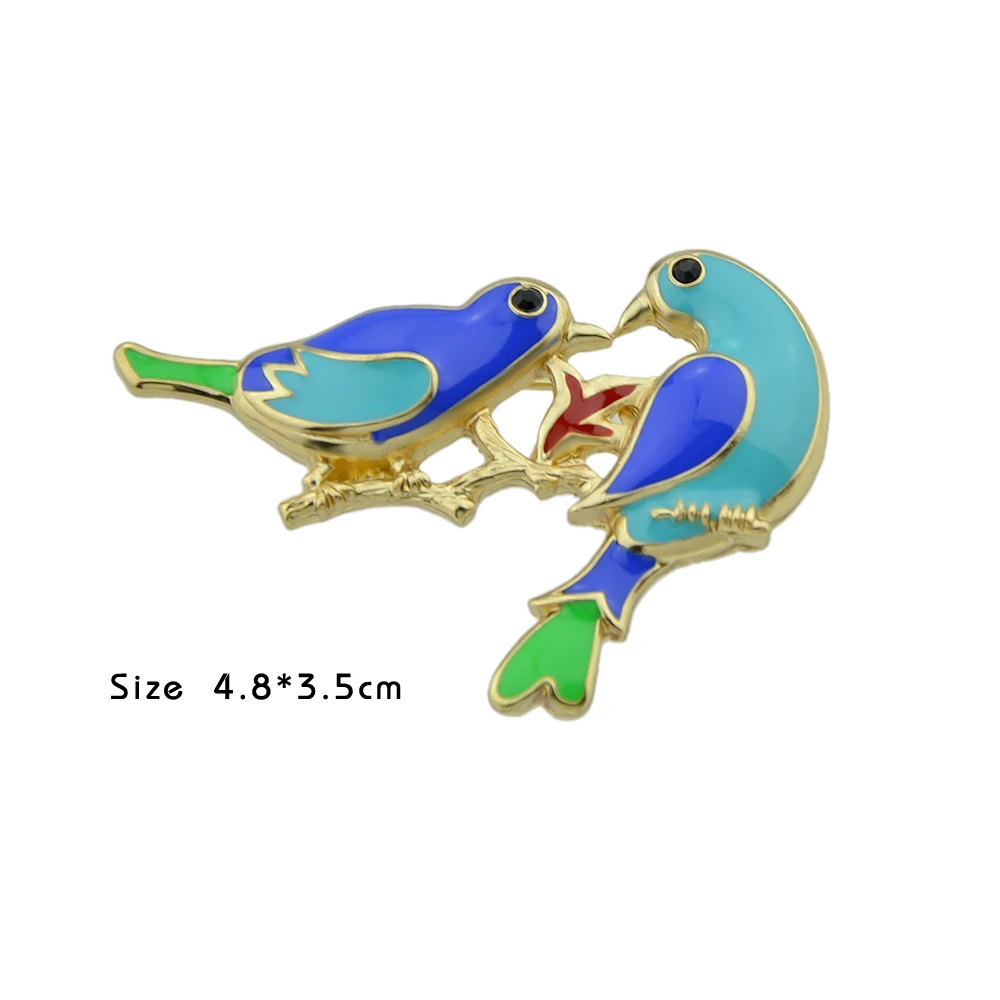 Fanhua Fashion Perhiasan Warna Emas Logam Dengan Enamel Hijau Biru