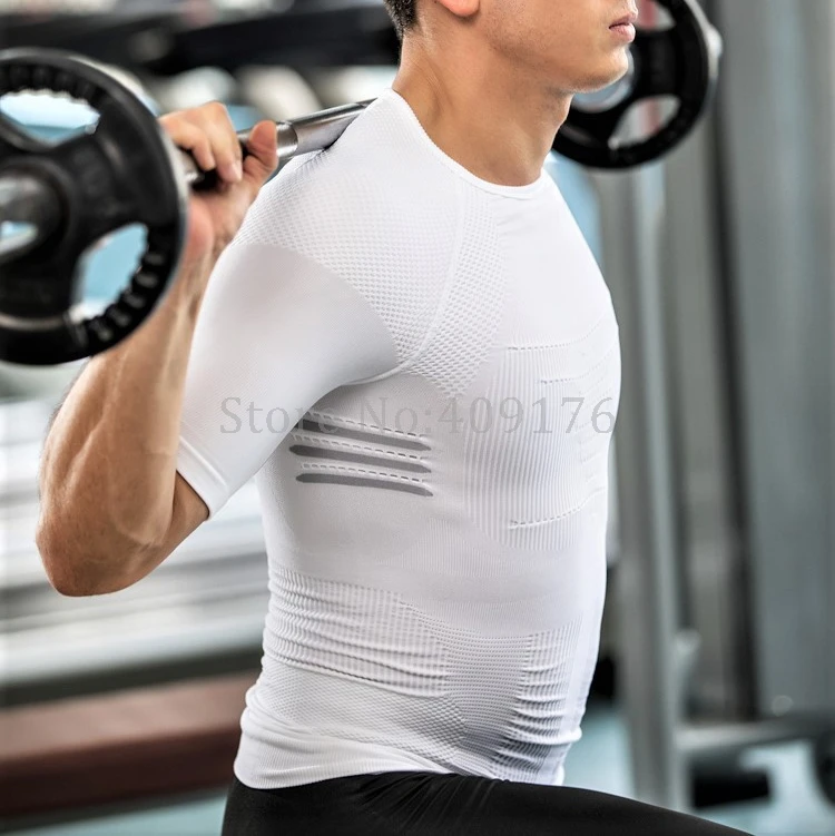  Workout Tops PRAYGER Gynecomastia Body Shaper Men Chest Binder Corset Slim Lift T Shirt Beer Belly 