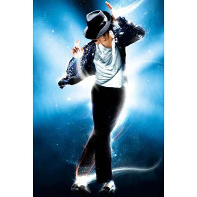 

5D DIY Full Diamond MJ Michael Jackson of late king of pop DIY embroidered diamond painting Home Decorate Best Year Gift