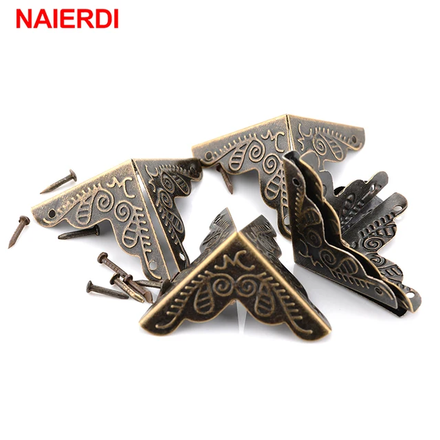 30pcs Naierdi 3 6x2 4cm Luggage Case Box Corners Brackets Decorative 30pcs Naierdi 3 6x2 4cm Luggage Case Box Corners Brackets Decorative Corner For Furniture Triangle Rattan Carved