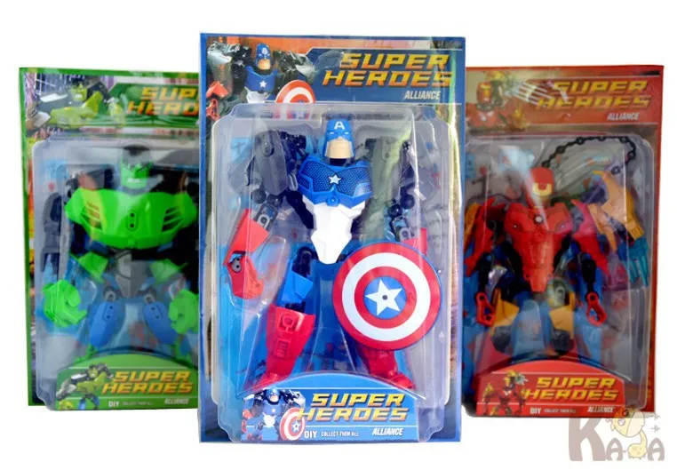 Baustein Avengers Super Hero Figur Kinder Defensive DIY Spielzeug Modell 17PCS 