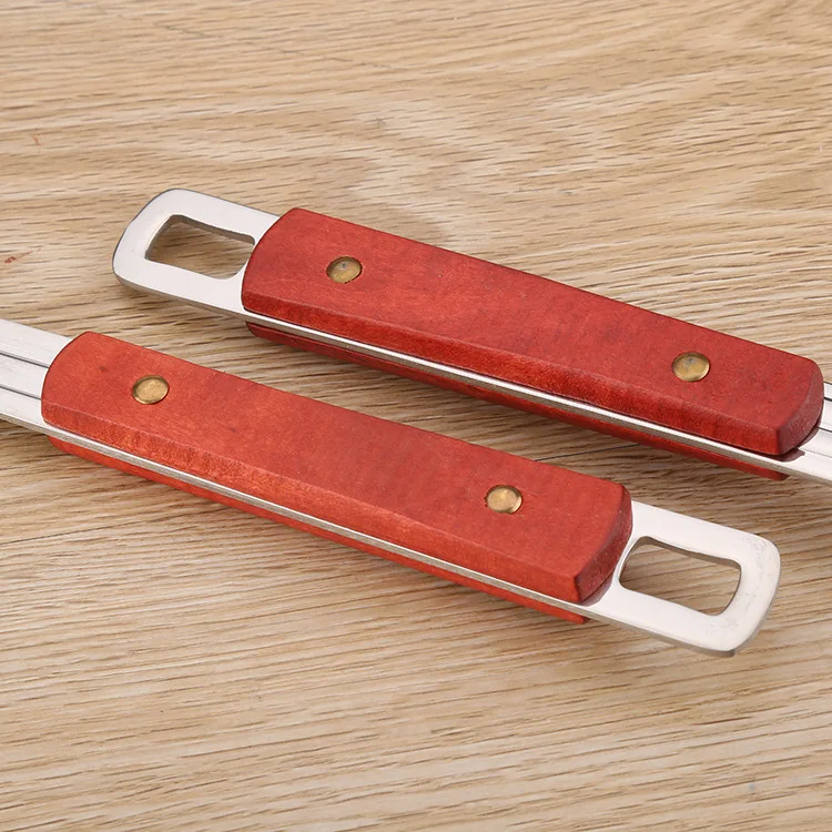 Stainless Steel Wooden Handle Spatula Scoop Set Kitchen Cooking Utensils