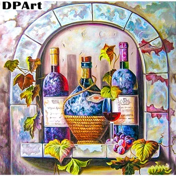 

Diamond Painting Full Square/Round Drill Beautiful Red Wine Bottle 5D Daimond Painting Embroidery Cross Stitch Kit Mosaic Zou457