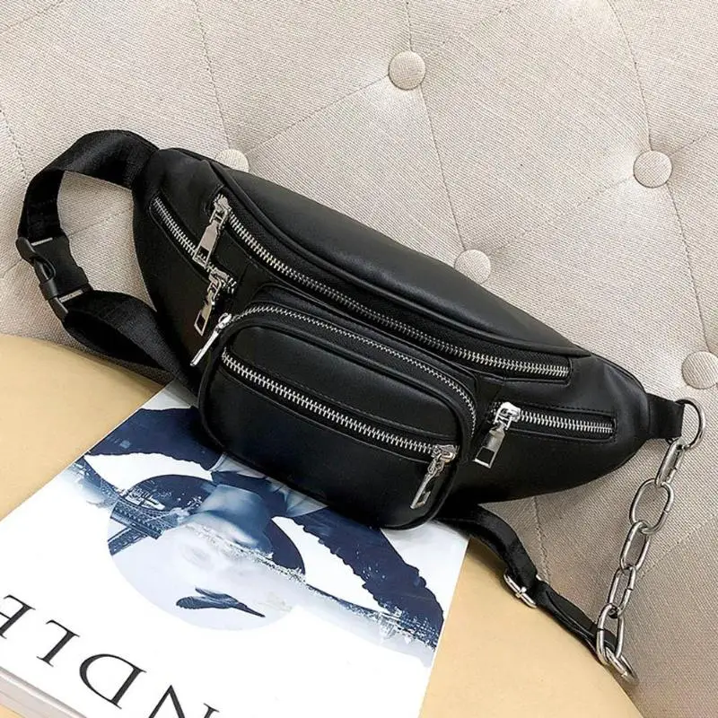 Женская/мужская повседневная унисекс нагрудная сумка через плечо Модная Портативная сумка высокого качества из искусственной кожи на плечо на Молнии Поясная Сумка