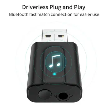 

2 In 1 USB Adapter Bluetooth 5.0 Transmitter Receiver TV Computer Wireless Audio Bluetooth Adapter 3.5mm Interface