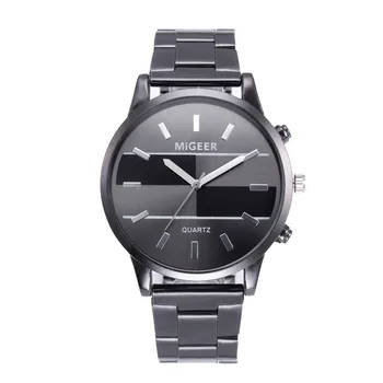 

Simple Stainless Steel Bracelet Clasp Men Women Wristwatches Fashion Large Dial Analog Quartz Wrist Watch montre homme relogio