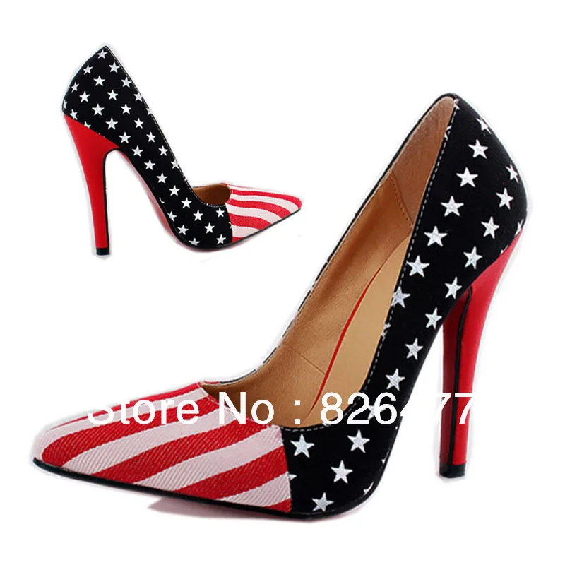 denim high heel shoes