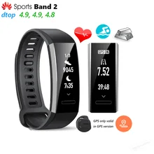 Original Huawei Sports Band 2 Smart Wristband Alloy Swimmable 5ATM 0.91″ OLED Screen Touchpad Heart Rate Monitor Push Message