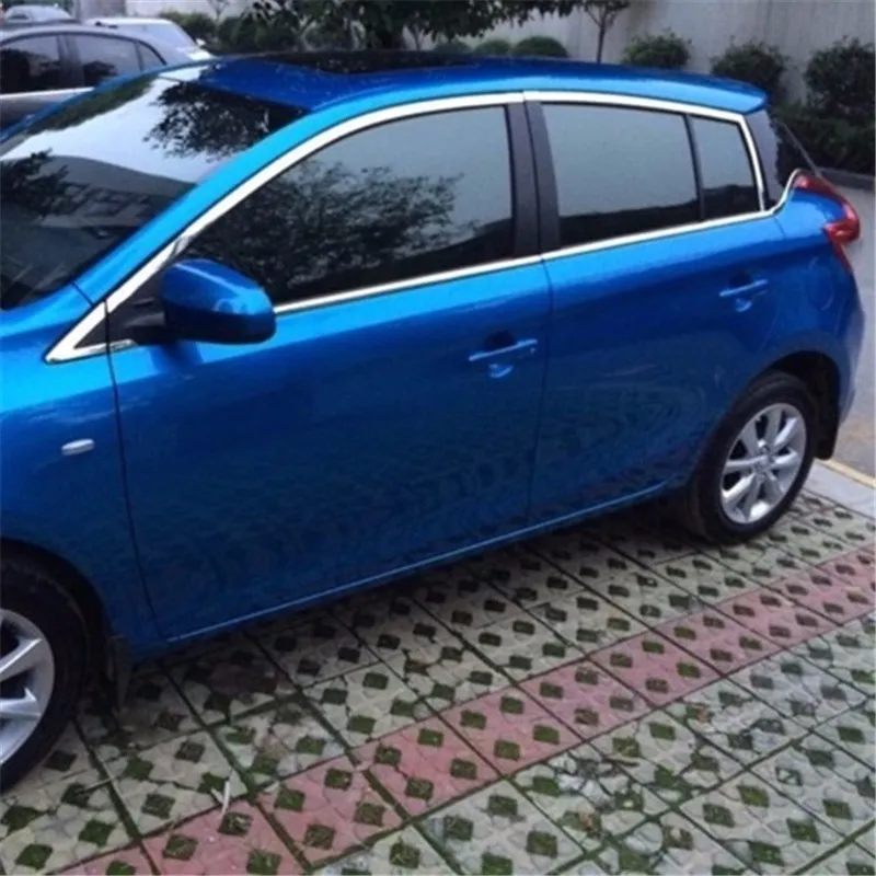 

automobile car styling accessories chromium 14-17 dazzle decoration caused by stainless steel window modified FOR Toyota Yaris