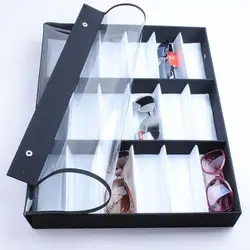 18 ячеек солнцезащитный экран органайзер для хранения Контейнер PU кожаный ящик для хранения для путешествий или подарков на день рождения