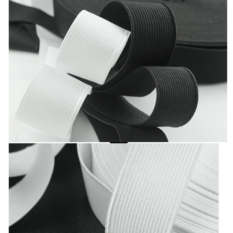 Prajna 5 метров плоская резинка аксессуары для пошива одежды нейлоновая тесьма для одежды черный белый Швейные аксессуары кутюр ремесла