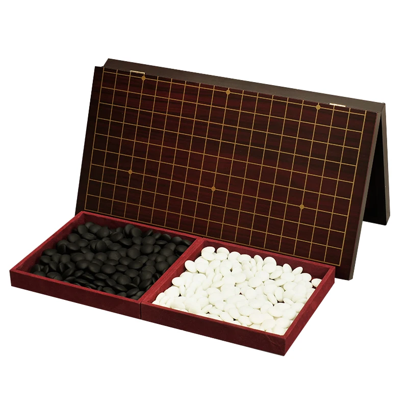 

BSTFAMLY Magnetic Go Chess 19 Road 361 Pcs/Set Chinese Old Game of Go Weiqi International Checkers Folding Table Toy Gifts LB10