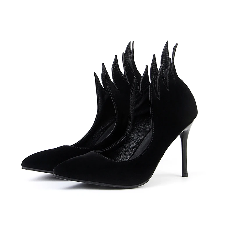ANMAIRON Basic Super High Thin Heels PU Pointed Toe Party Slip-On Spring/autumn Fashion Sexy Shoes Size 34-43 LY2097
