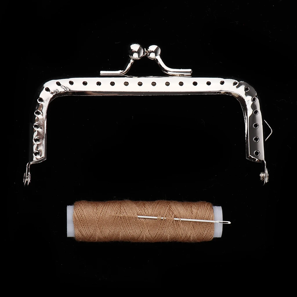 Handmade Metal Kiss Clasp Frame Flower Clutch Purse Complete Kits for Making Your Own Handbag