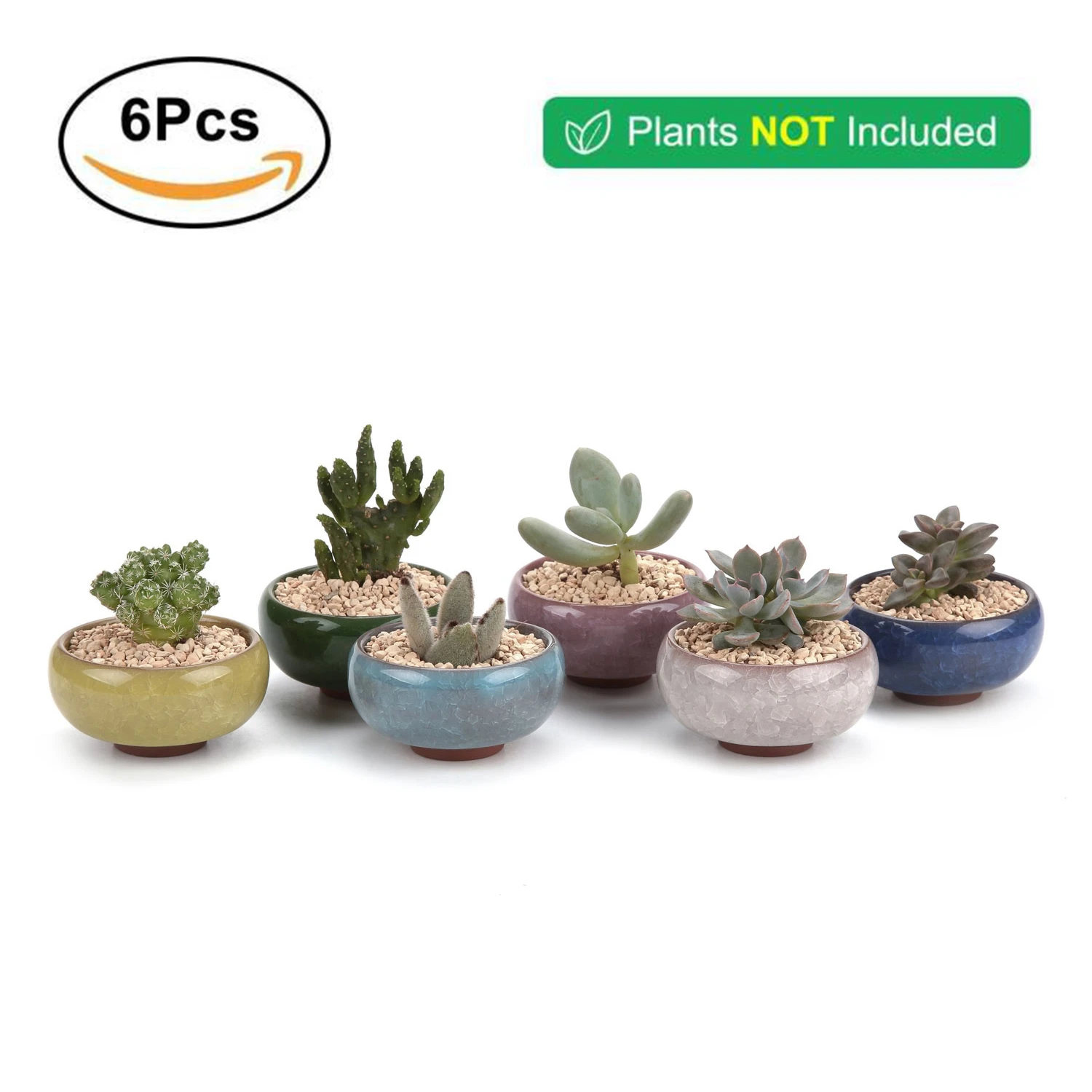 

T4U Ice-Crack Ceramic Flower Pots For Juicy Plants Small Bonsai Pot Home and Garden Decor Mini Succulent Plant Pots