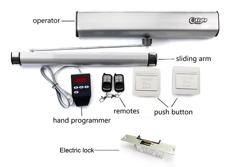 Olide Automatic swing door system with electric strike,access control system automatic swing door