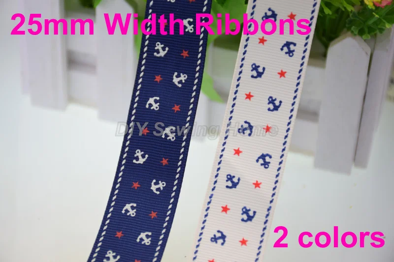 Larghezza 1 "(25mm), nastro stampato geometrico nastro in Grosgrain di poliestere, accessori per fiocchi per capelli fai da te, confezione regalo #2867