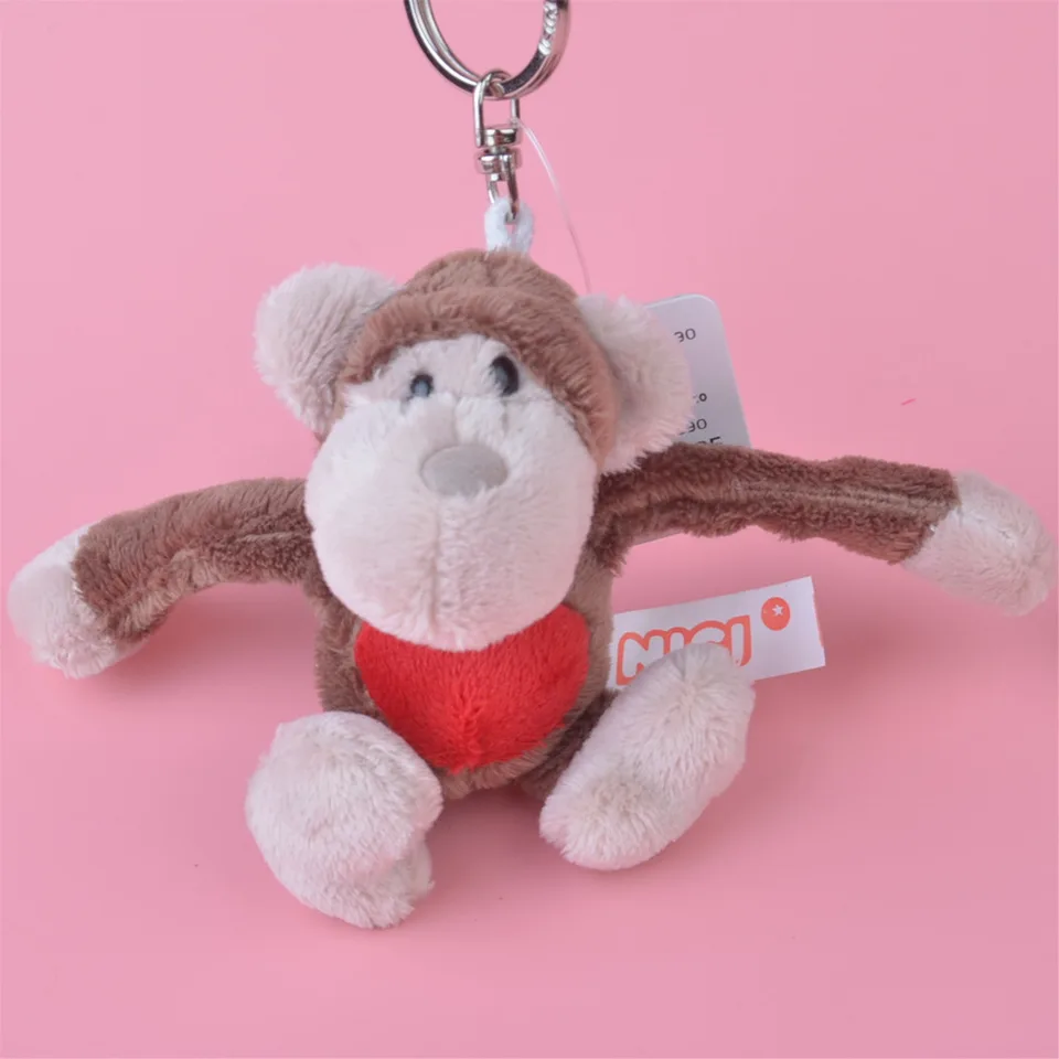 plush monkey keychain