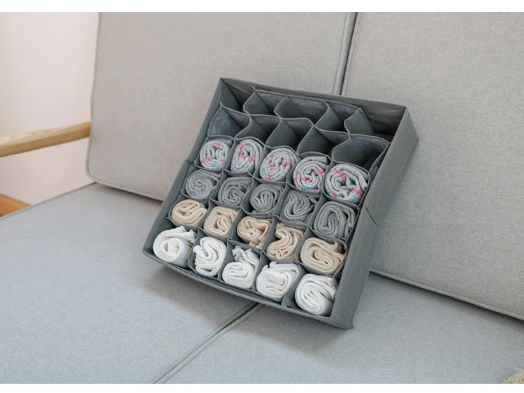 VANKER Non-woven Fabric Quilt Bag Bedding Holder Clothes Underwear Bra Storage Box Container Case with Zips Star; 50*42*27 cm