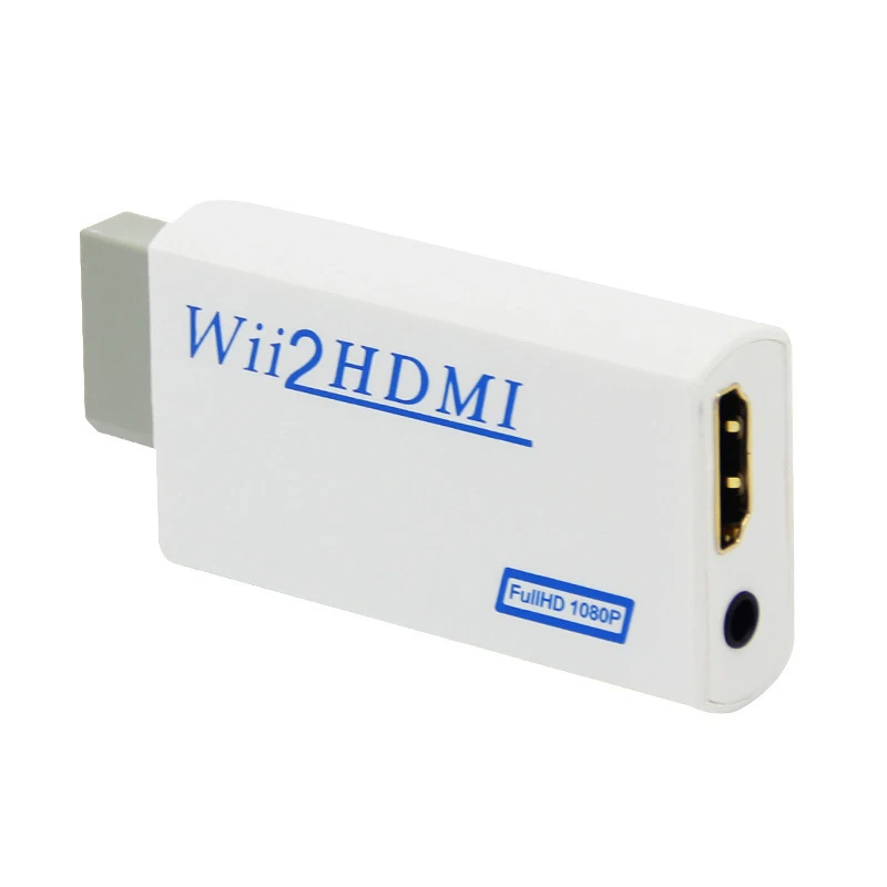 Amkle Wii to HDMI Adapter Converter Support FullHD 720P 1080P 3.5mm Audio Wii2HDMI Adapter for HDTV Amkle Wii to HDMI Adapter Converter Support FullHD 720P 1080P 3.5mm Audio Wii2HDMI Adapter for HDTV