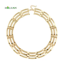 Женское модное ожерелье-чокер позолоченное посеребренное унисекс Броское крупное ожерелье Рок массивный toruqes модный хип-хоп тяжелый металл