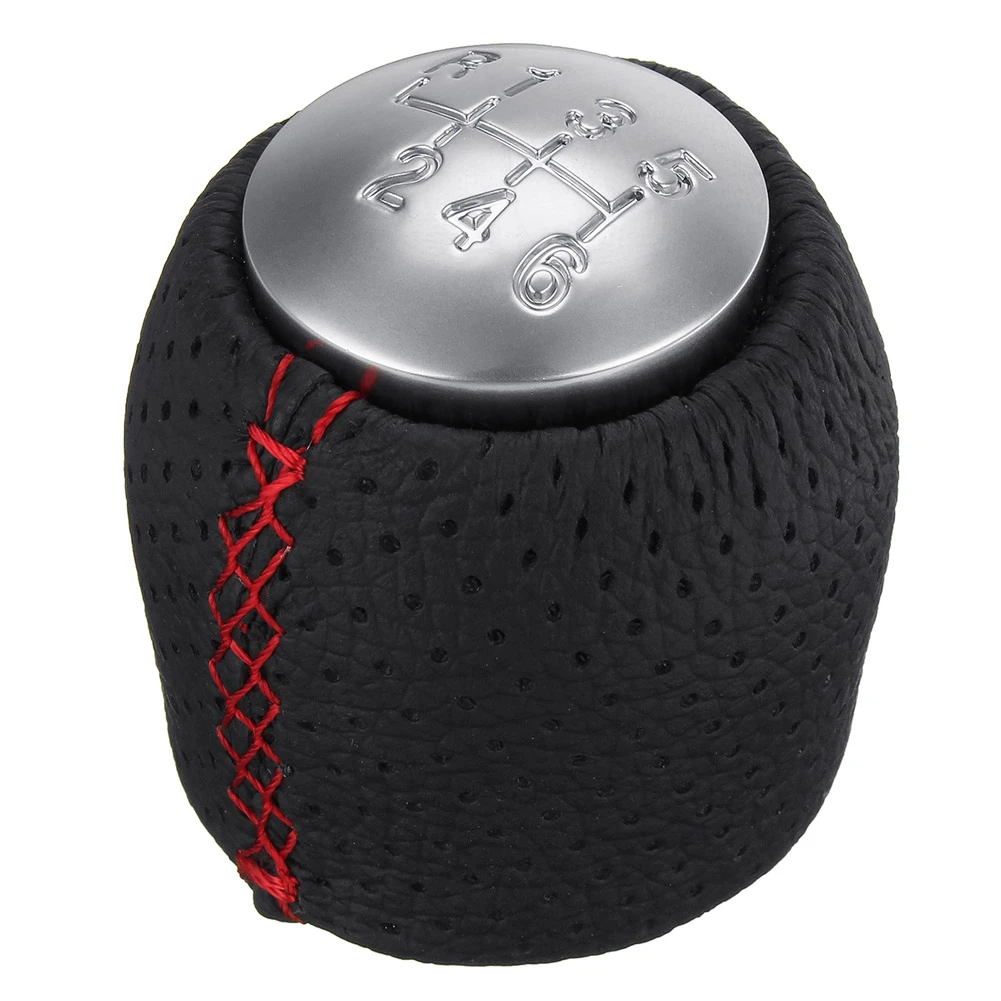yeehao 6 Gear Shift Knob Leather Hood for Alfa Romeo 159 Brera Spider,Black 05-11