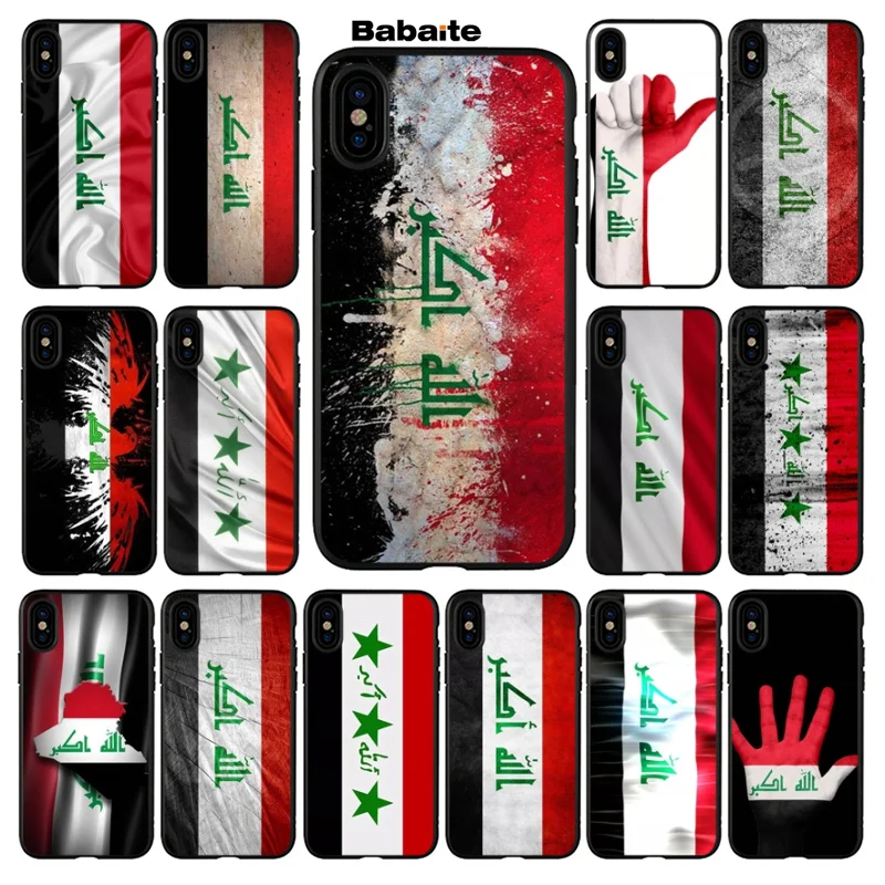 

Babaite Iraq National Flag Painted Cover Style Soft Shell Phone Case for Apple iPhone 5 5S SE 6 6S 7 8 Plus X XS MAX XR Cover