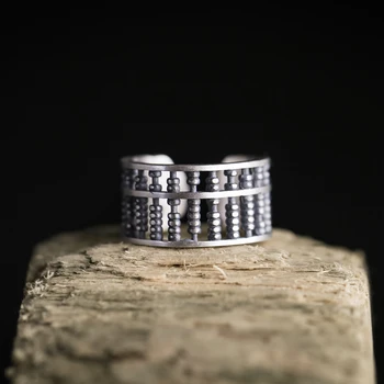 

DreamySky Punk Vintage S925 Sterling Silver Large Bead Rings For Women Girl Gift Wedding Jewelry Engagement Antique Ring Anillos