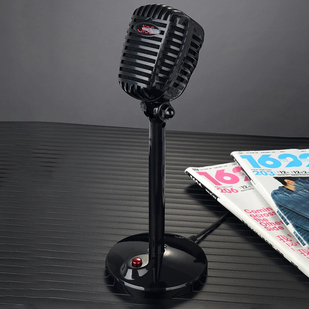 Универсальный USB 3,5 мм настольный микрофон в винтажном стиле, игровой микрофон для офиса, Новинка
