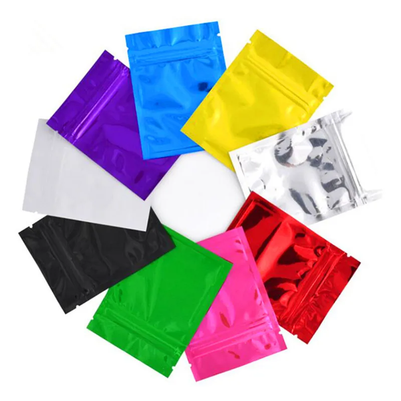 Download Wholesale Colorful Aluminum Foil Ziplock Packaging Bag Metallic Foil Color Zipper Package Bags ...