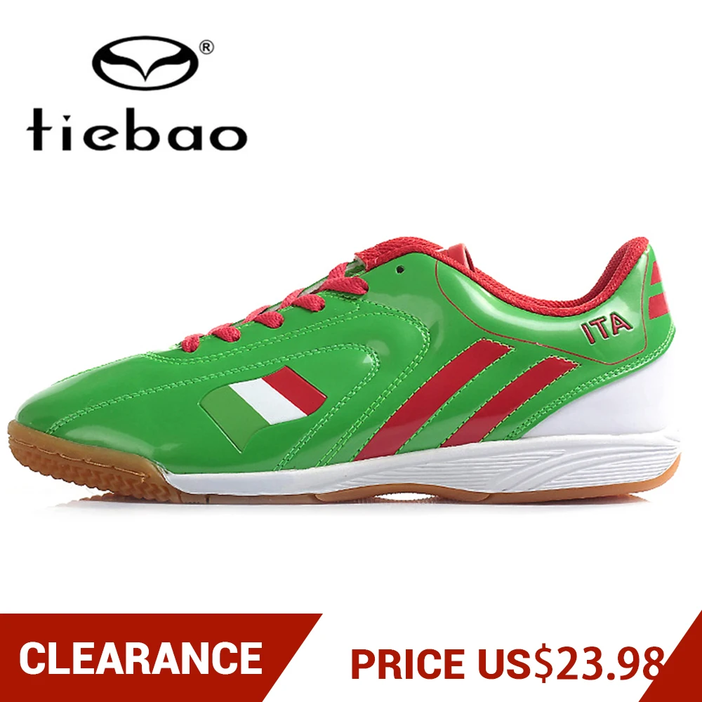 

Clearance! TIEBAO Professional Indoor Soccer Shoes Men Women Athletic Training Shoes IN & IC Rubber Smooth Sole Football Boots