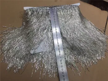 

yy0201# 5yards/bag green color ribbon beads tassel fringe 30cm width for wedding bridal gown dress/party sawing