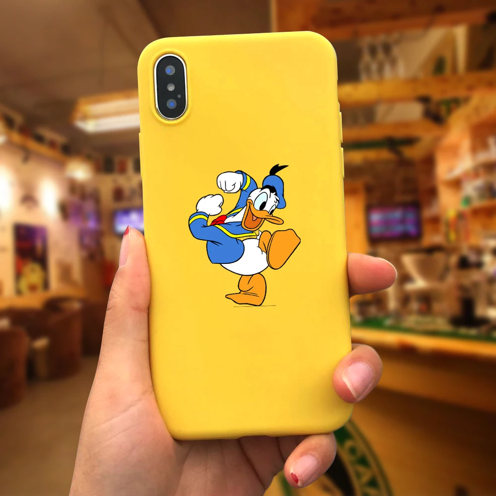 Donald Duck Mickey Mouse soft tpu Phone Cases For iphone 6 6S 7 Case For iphone 8 7P XR X XS MAX Cover Cute cases Cartoon Animal