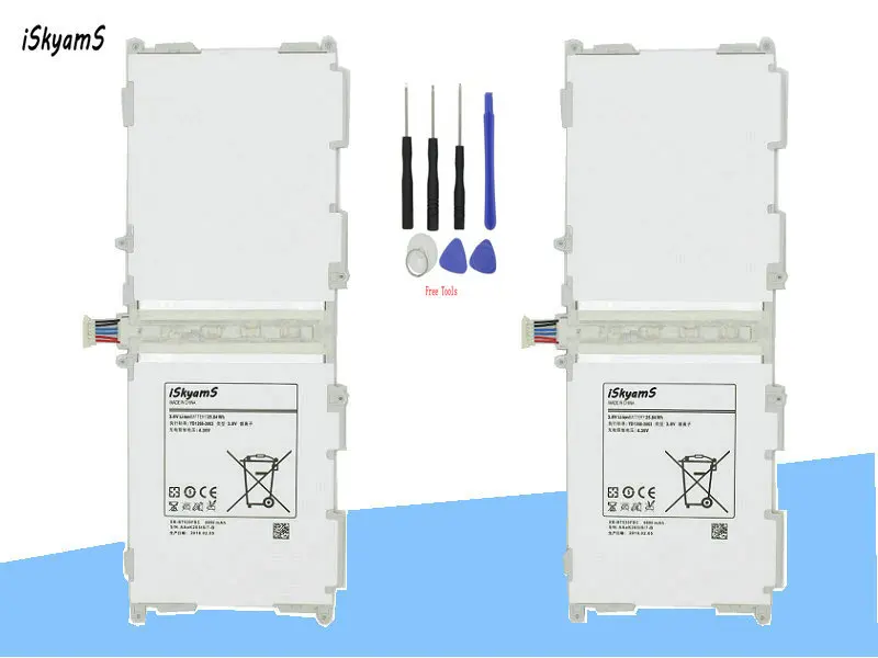 2x6800 мА/ч EB-BT530FBC/EB-BT530FBE запасная батарея для Samsung Galaxy Tab 4 10 1 &quotT530 T531 T535 P5220 SM-T530NU |
