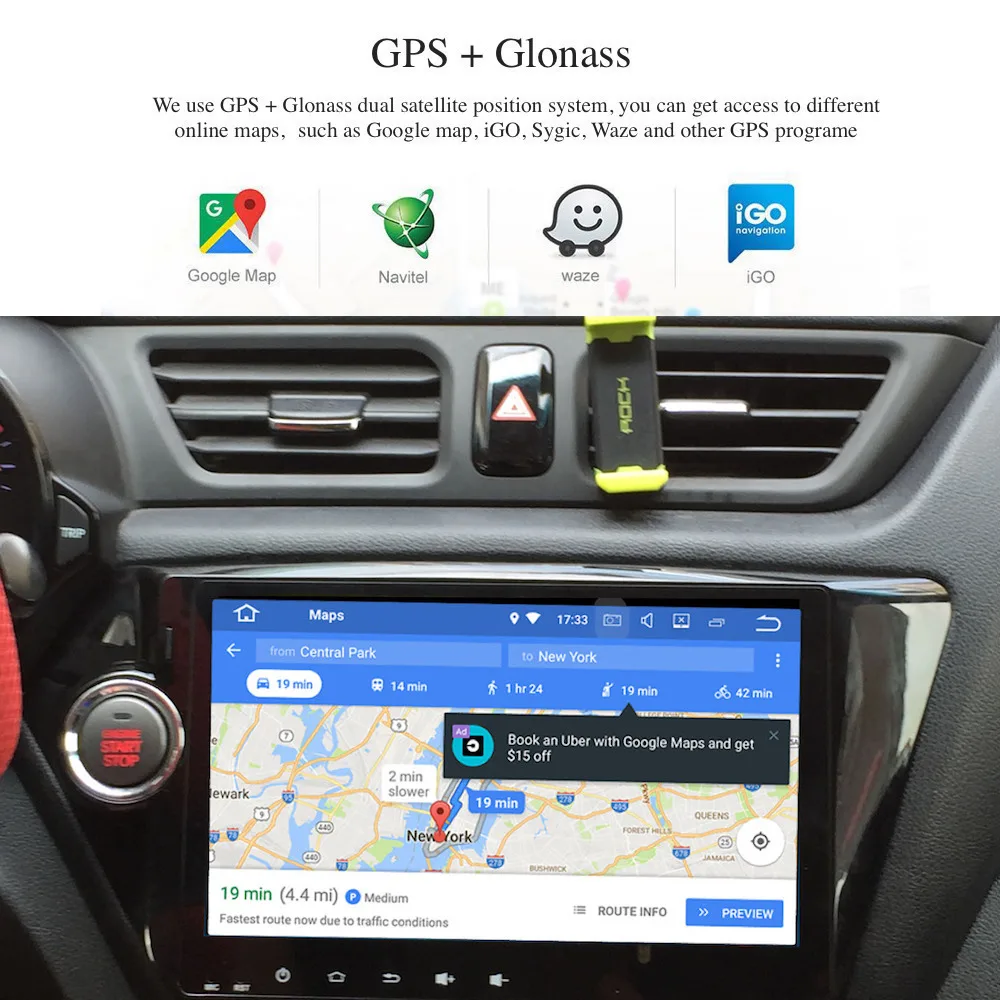 Discount Car 2 din radio android 8.1 GPS Navi for Kia Rio / K2 autoradio navigation head unit multimedia video stereo wifi BT RDS 2Gb Ram 1