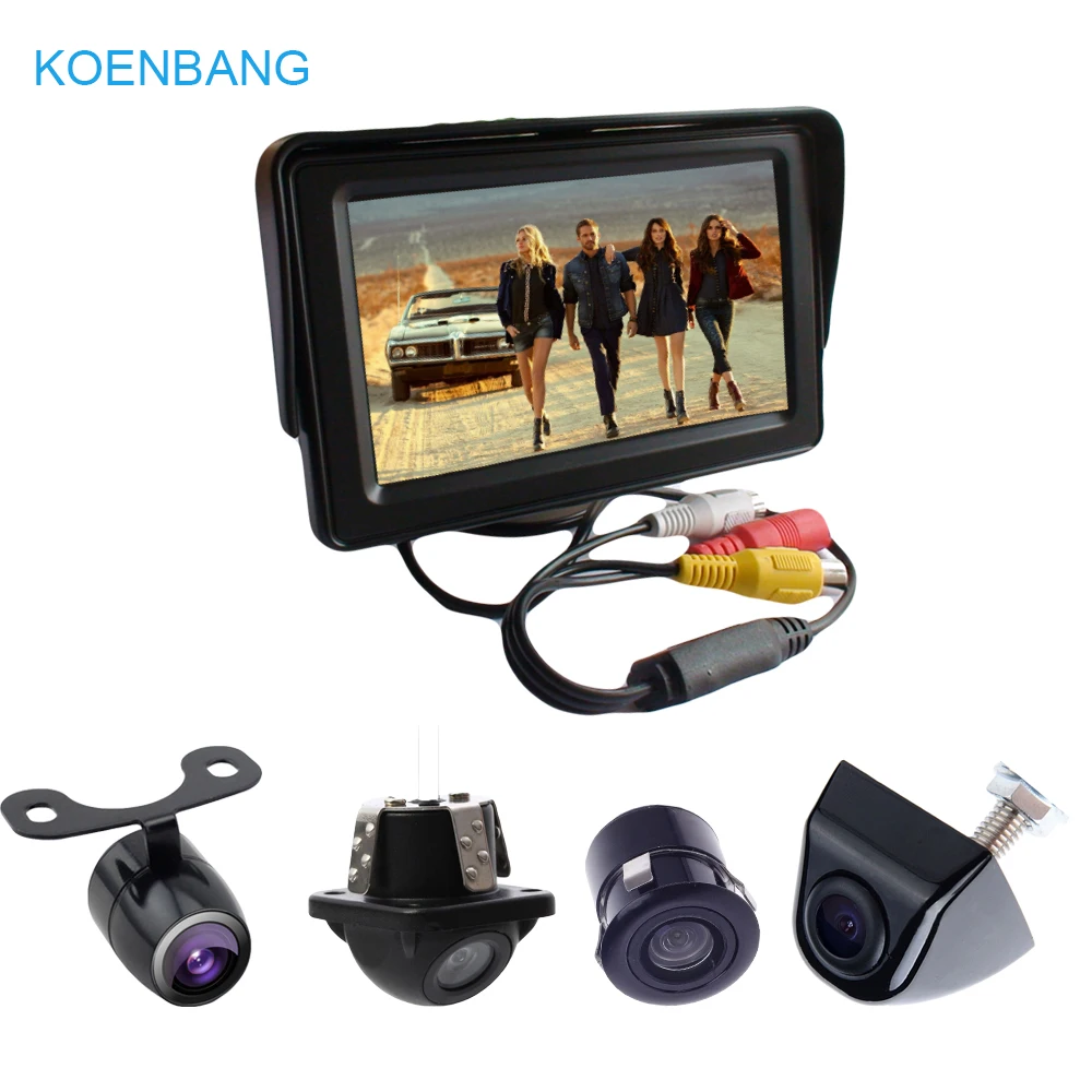 KOENBANG 1000 cd/M2 высокое Яркость 4 3 дюймов TFT ЖК дисплей автомобиля мониторы с