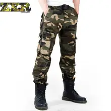 Камуфляжные военные штаны для бега, Мужские штаны из чистого хлопка, мужские демисезонные узкие шаровары, мужские удобные брюки, камуфляжные штаны для бега