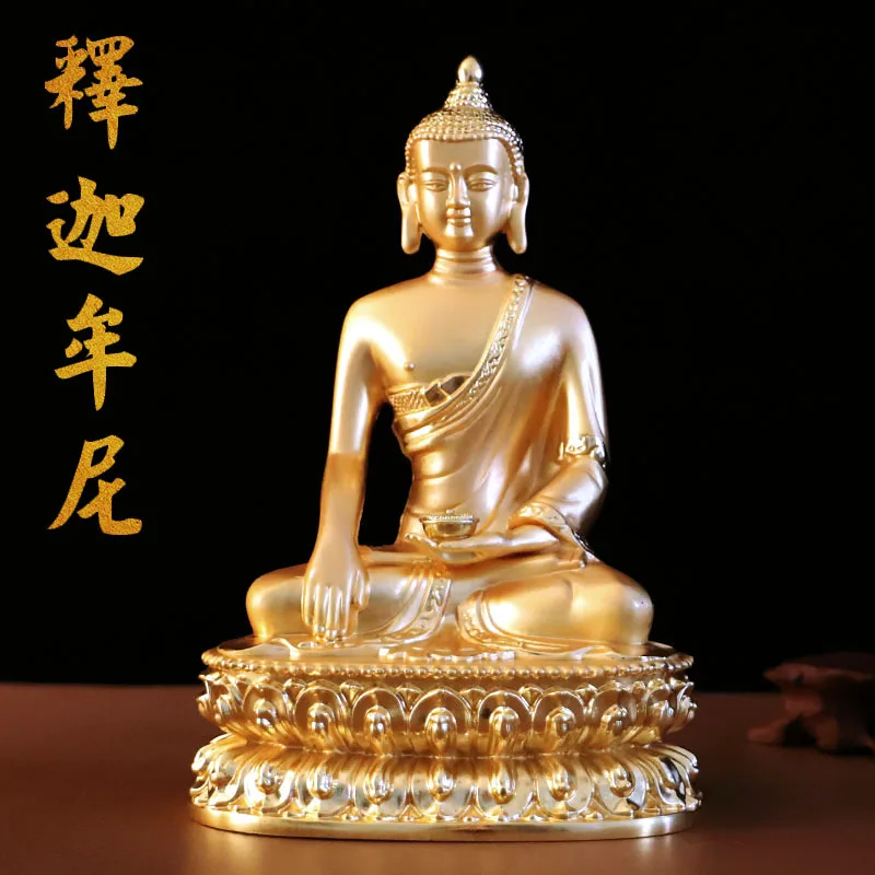 21CM GOOD Buddha statue HOME family Talisman efficacious Protection