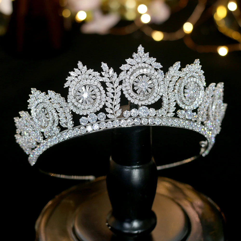 ASNORA New Crowns European Wedding Hair Accessories Bride Crown Wedding Dress Accessories Tiaras