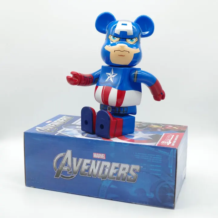 Бесплатная доставка EMS 400% bearbrick be @ rbrick Медиком игрушка Капитан Америка модная