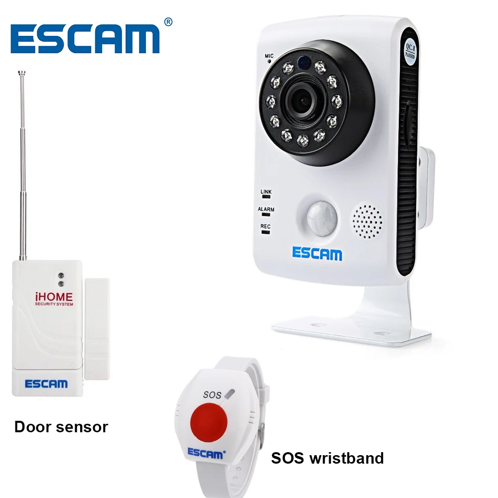 ESCAM QF502 P2P HD WiFi IP Cam IR Cut Night Vision Support Two Way Audio Monitor Camera with PIR function