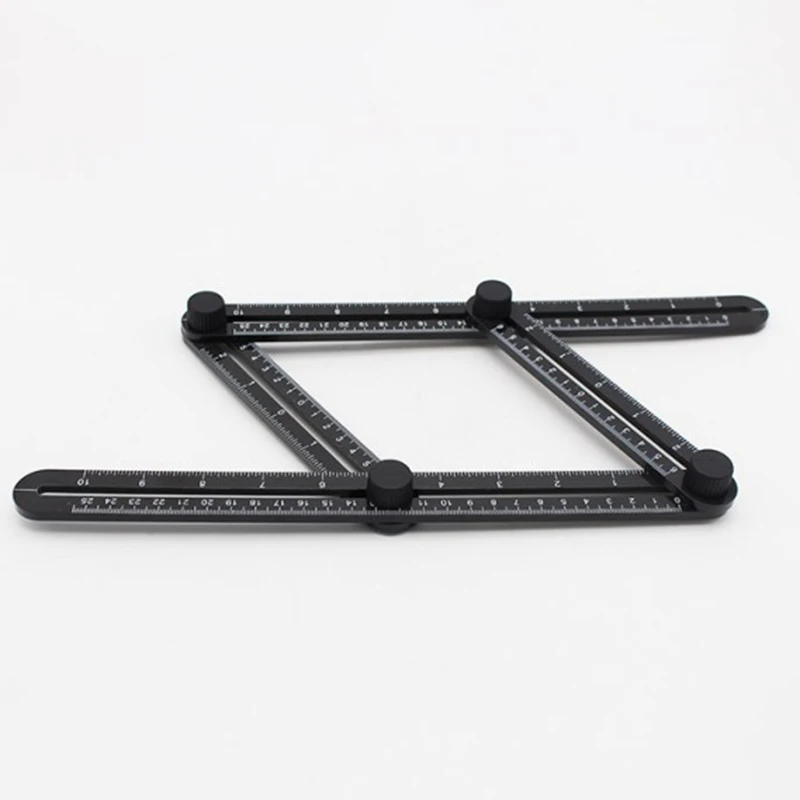 

Four-Sided All Angles Black Multi-Angle Ruler Template Tool Measures All Forms Measurement Outdoor Tools P25
