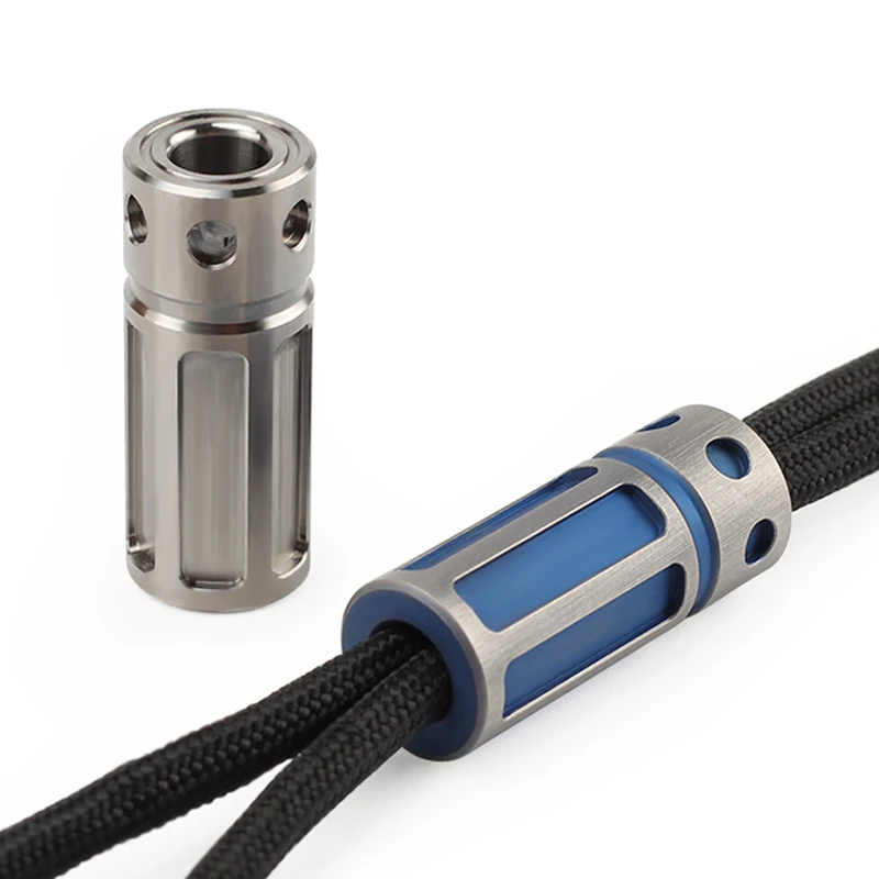 

1PCS Titanium Alloy Knife Long Style Beads Paracord Umbrella Camera Rope EDC Pendant
