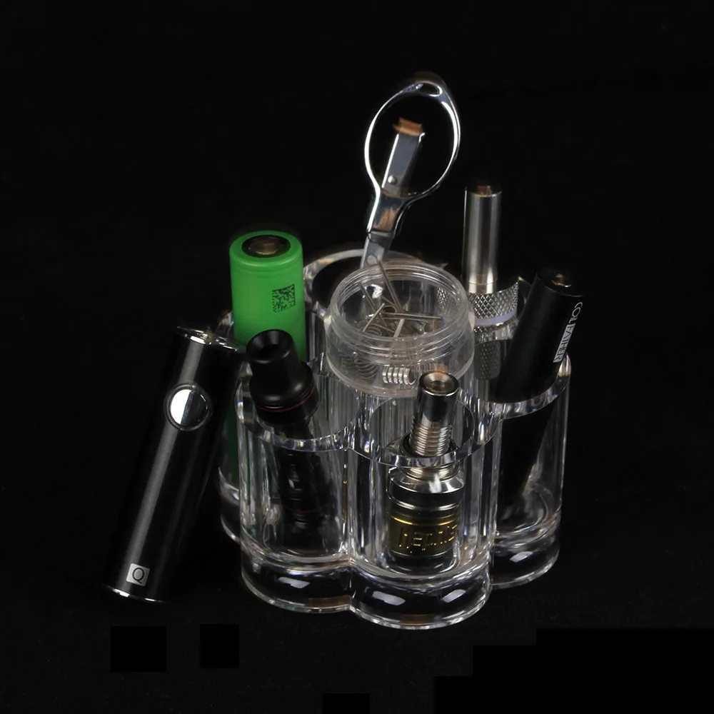 

Coil Father Storage Box Display Showcase Stand Shelf Holder Acrylic Material for E Cigarette Master Tools Vape Coil Accessories