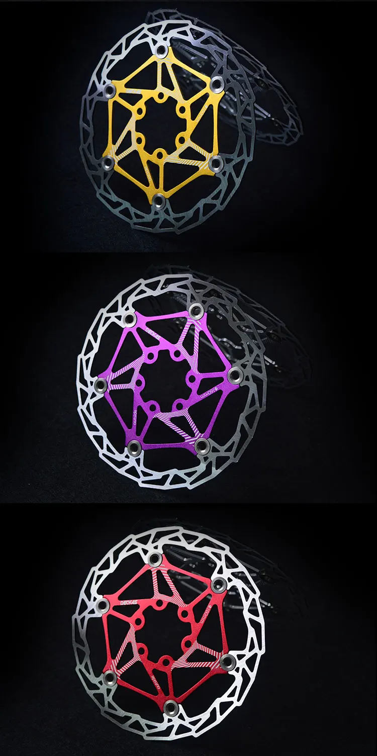 DECKAS Сверхлегкий 82 г CNC 6 дюймов 160 мм дисковый тормоз 6 болтов ротор MTB горный велосипед плавающий тормозной ротор запчасти 6 цветов