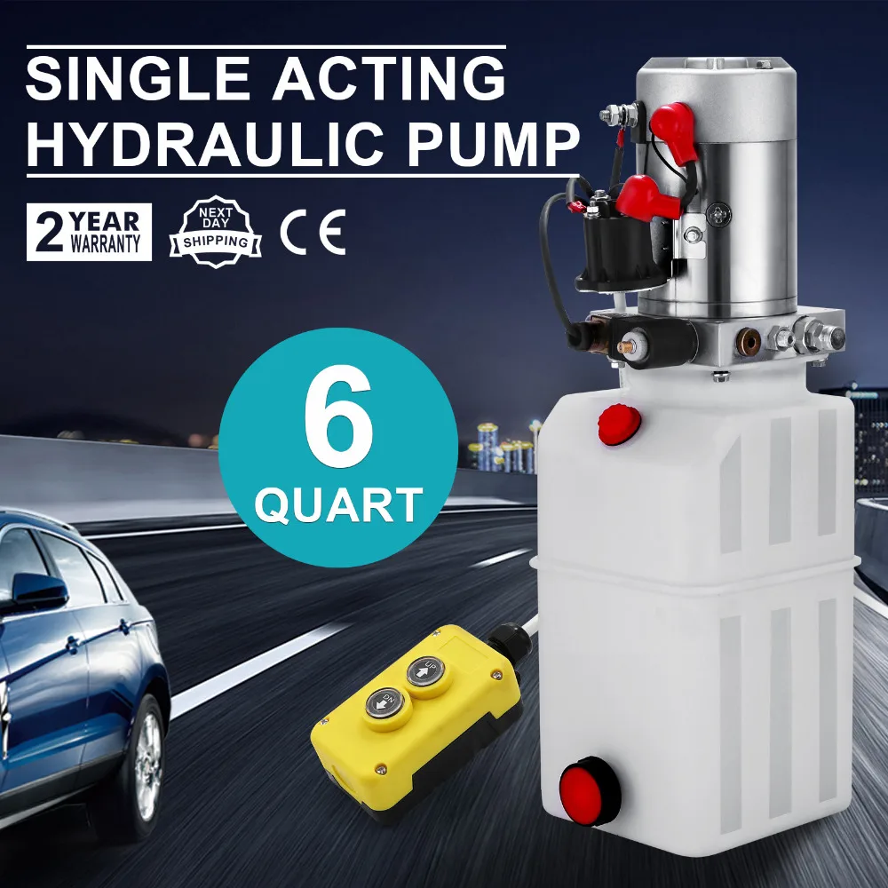 12v 6 Quart Car Lift Hydraulic Plastic Pump Supply Unit Single 12v 6 Quart Car Lift Hydraulic Plastic Pump Supply Unit Single Acting For Dump Trailer In Pumps From Home Improvement On Aliexpress Alibaba