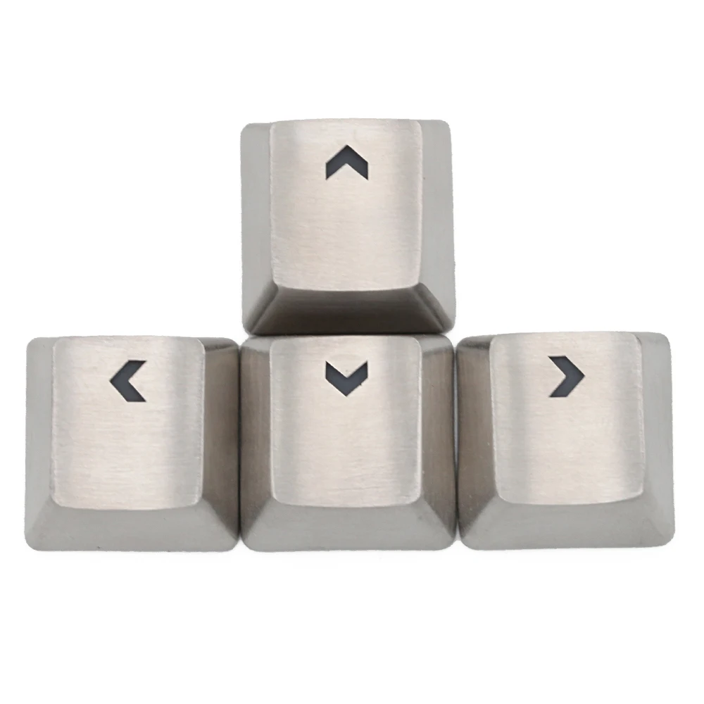 Teamwolf Boné de mx para Teclado Mecânico Chapéu de Chave Prateado de Metal para Teclado Jogos com Seta e Luz Através da Iluminação Traseira Aço Inoxidável